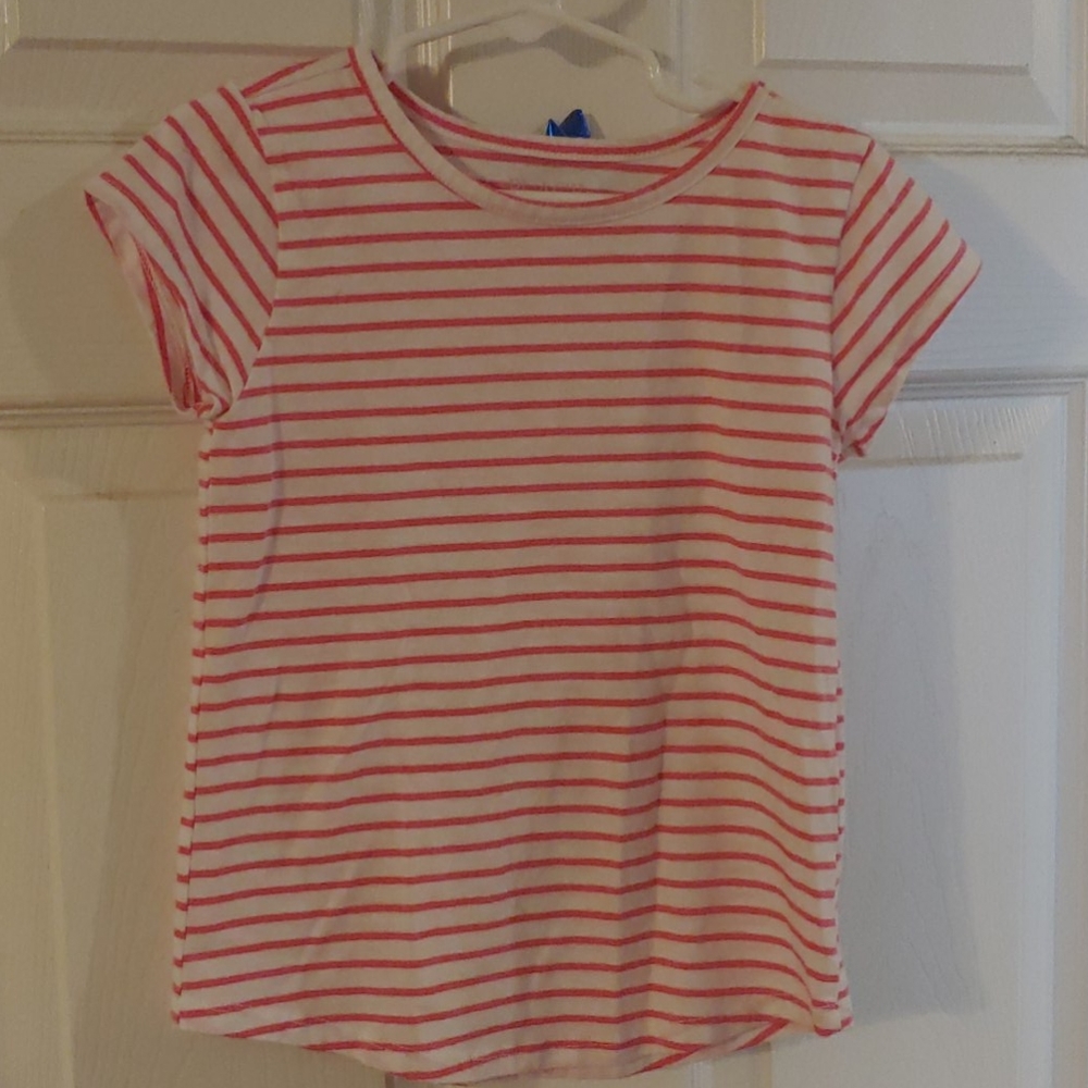Sz Sm Pink and White Striped T